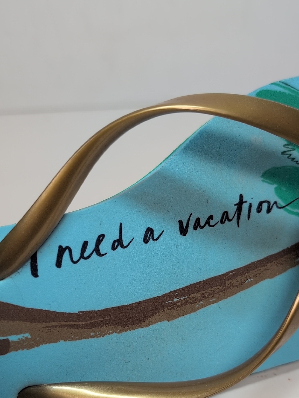 Kate Spade New York Nassau palm tree flip flop women's size 7 - Picture 9 of 12